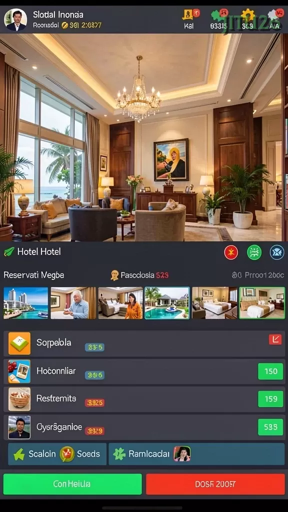 Cuplikan layar 8888 — menu navigasi