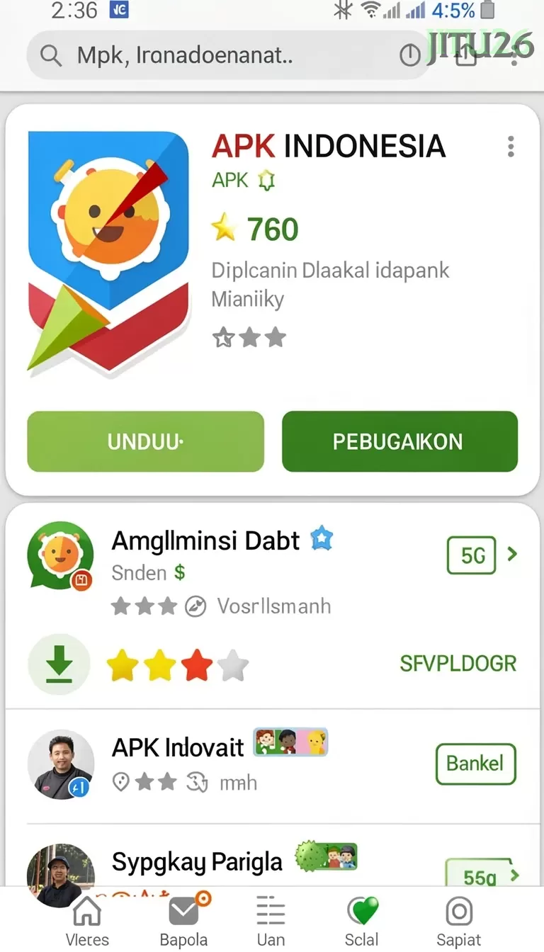 Cuplikan layar KIKOTOTO — aktivitas